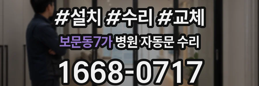 보문동7가 병원 자동문 수리