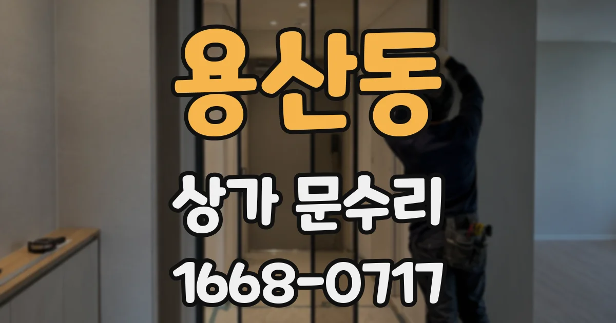 용산동 상가 문수리