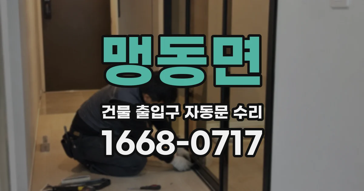 맹동면 건물 출입구 자동문 수리