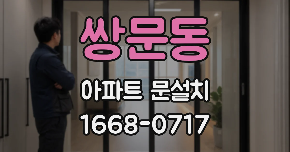 쌍문동 아파트 문설치