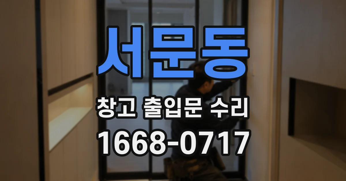 서문동 창고 출입문 수리