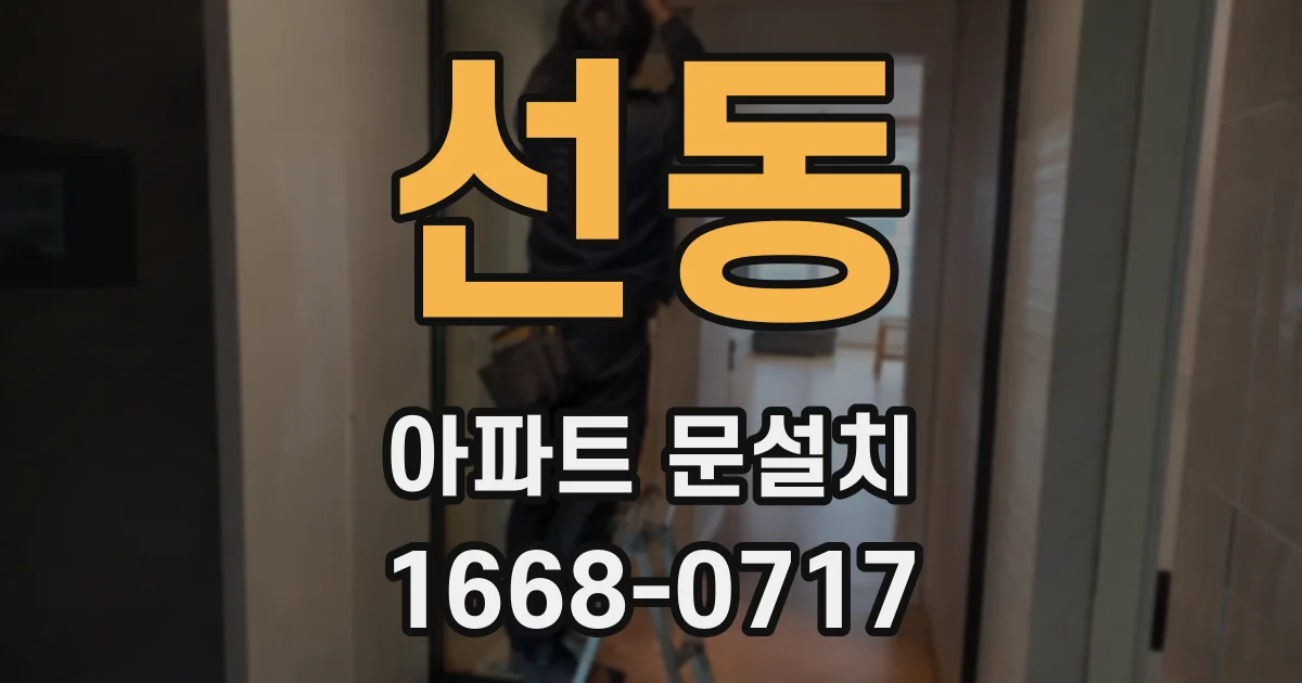 선동 아파트 문설치