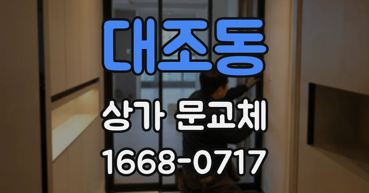 대조동 상가 문교체