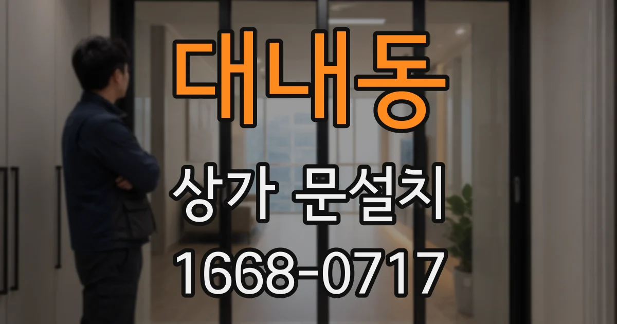 대내동 상가 문설치