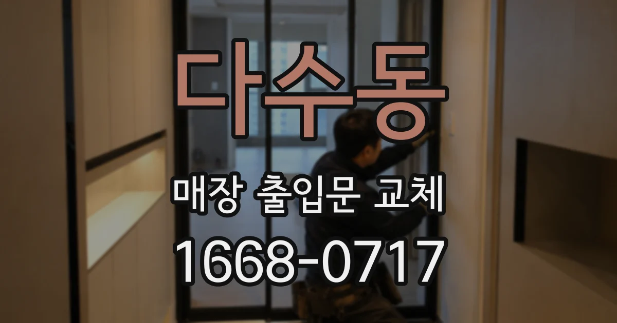 다수동 매장 출입문 교체