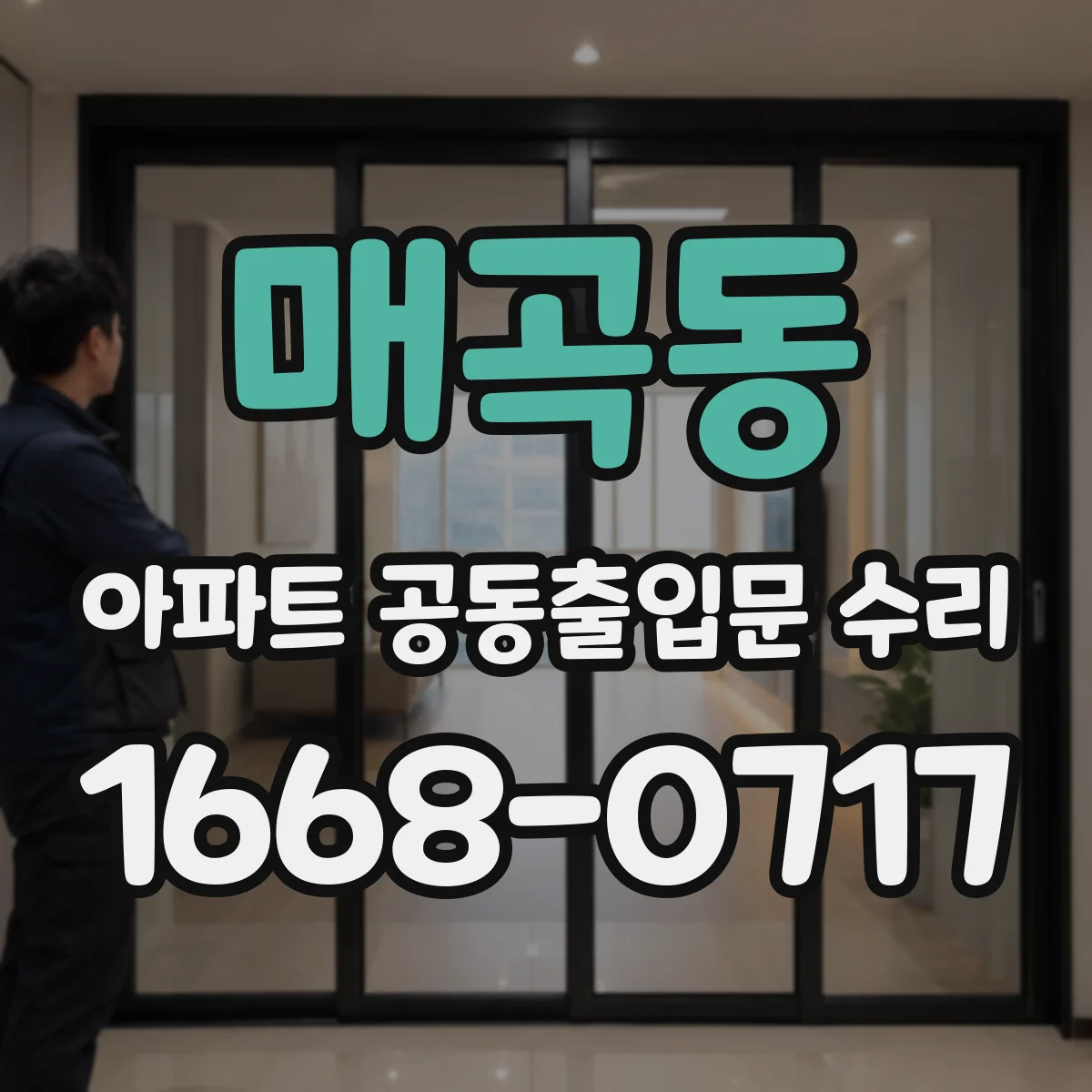 매곡동 아파트 공동출입문 수리