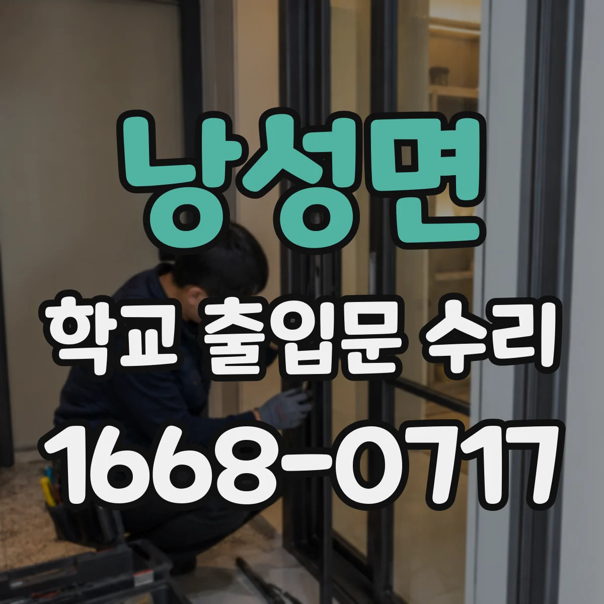 낭성면 학교 출입문 수리