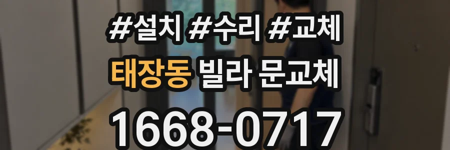 태장동 빌라 문교체