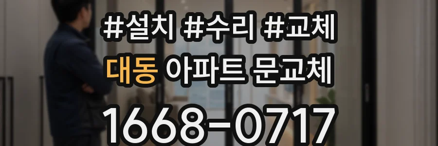 대동 아파트 문교체