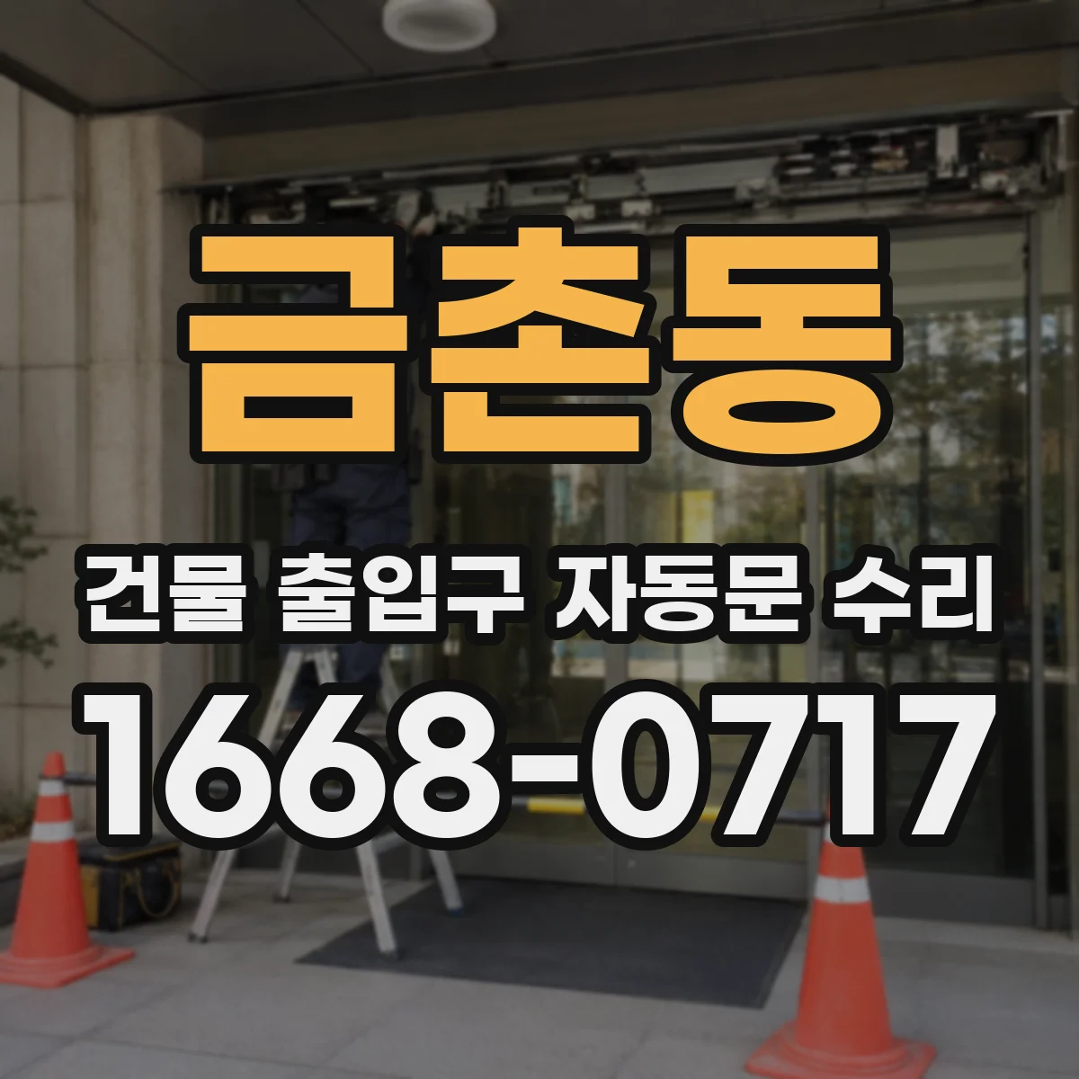 금촌동 건물 출입구 자동문 수리