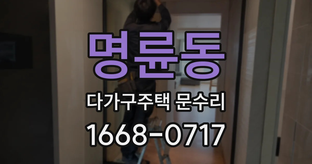 명륜동 다가구주택 문수리