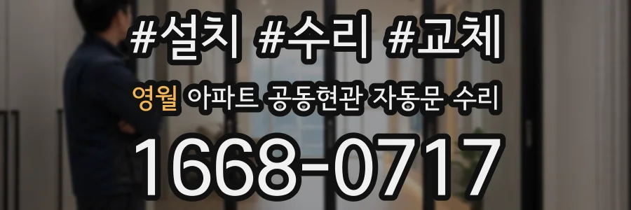 영월 아파트 공동현관 자동문 수리