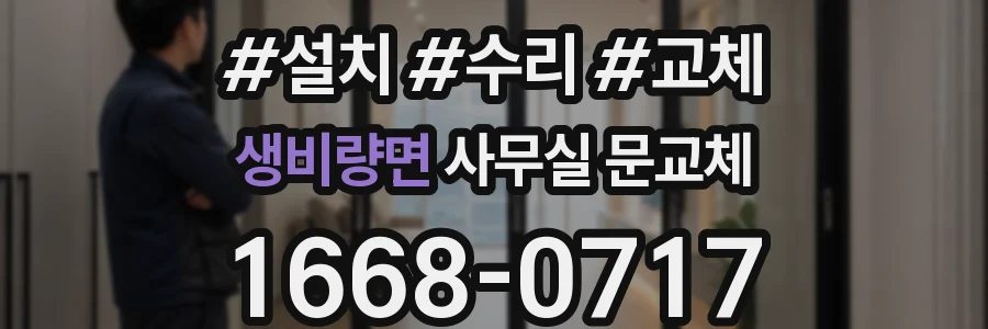 생비량면 사무실 문교체