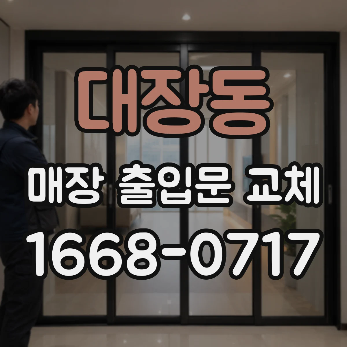 대장동 매장 출입문 교체