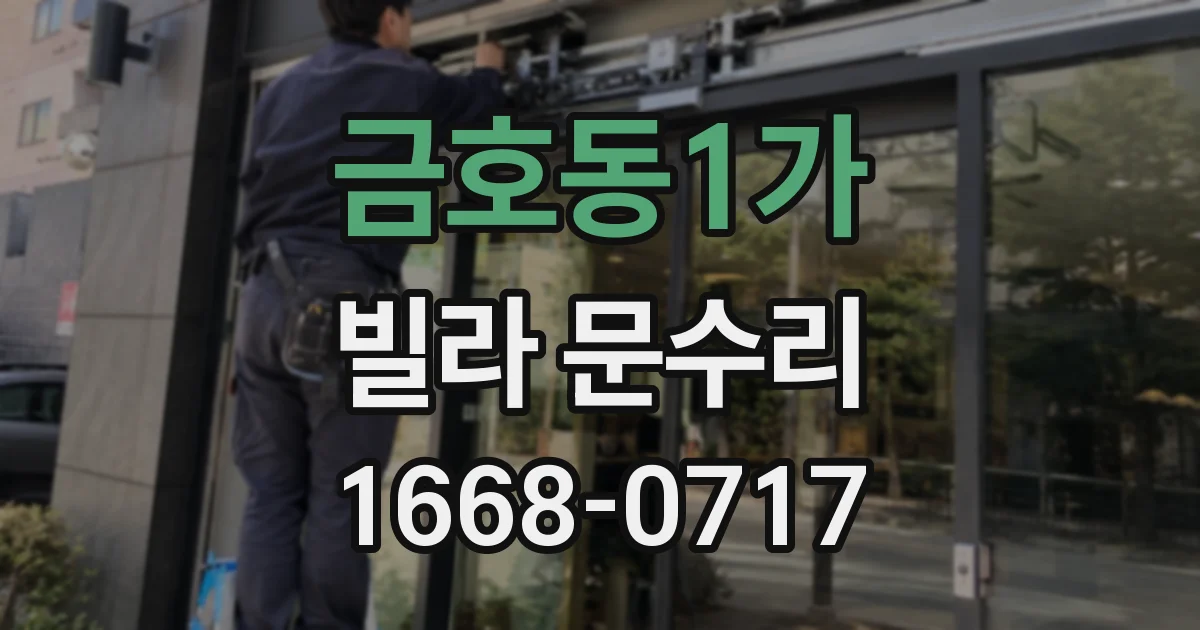 금호동1가 빌라 문수리