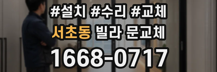 서초동 빌라 문교체