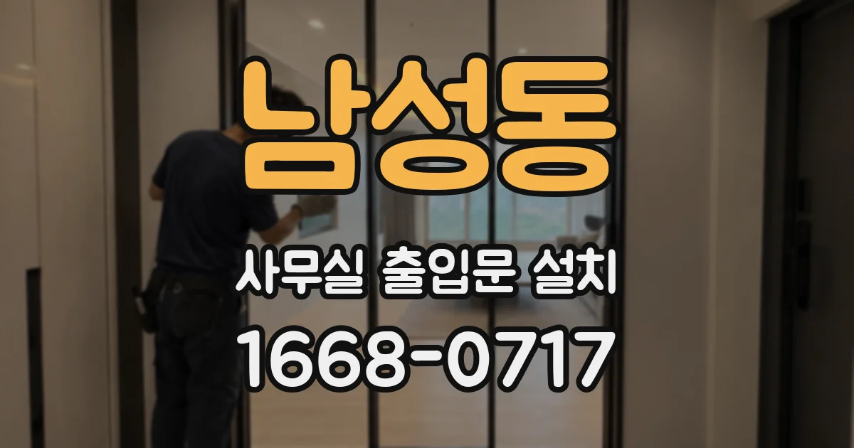 남성동 사무실 출입문 설치