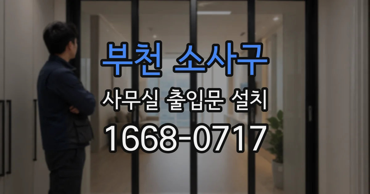 부천 소사구 사무실 출입문 설치