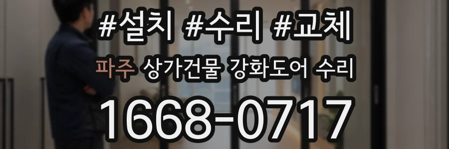파주 상가건물 강화도어 수리
