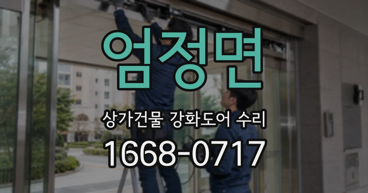 엄정면 상가건물 강화도어 수리
