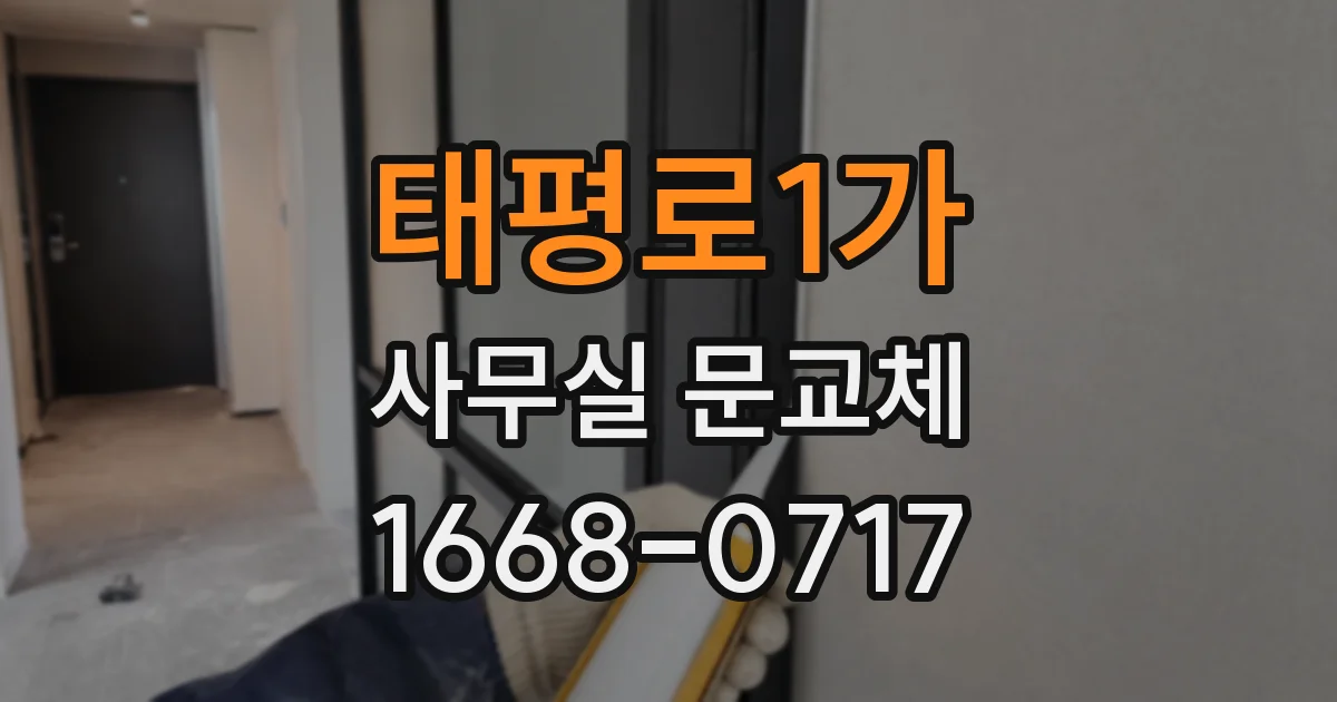 태평로1가 사무실 문교체