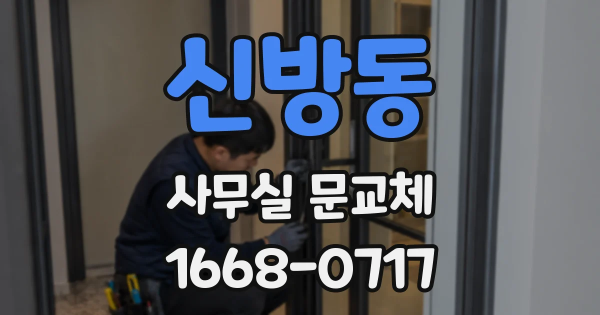 신방동 사무실 문교체
