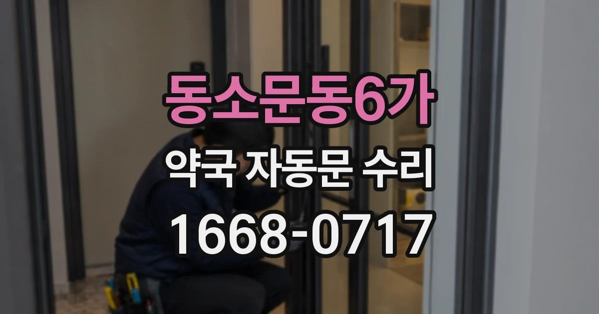 동소문동6가 약국 자동문 수리