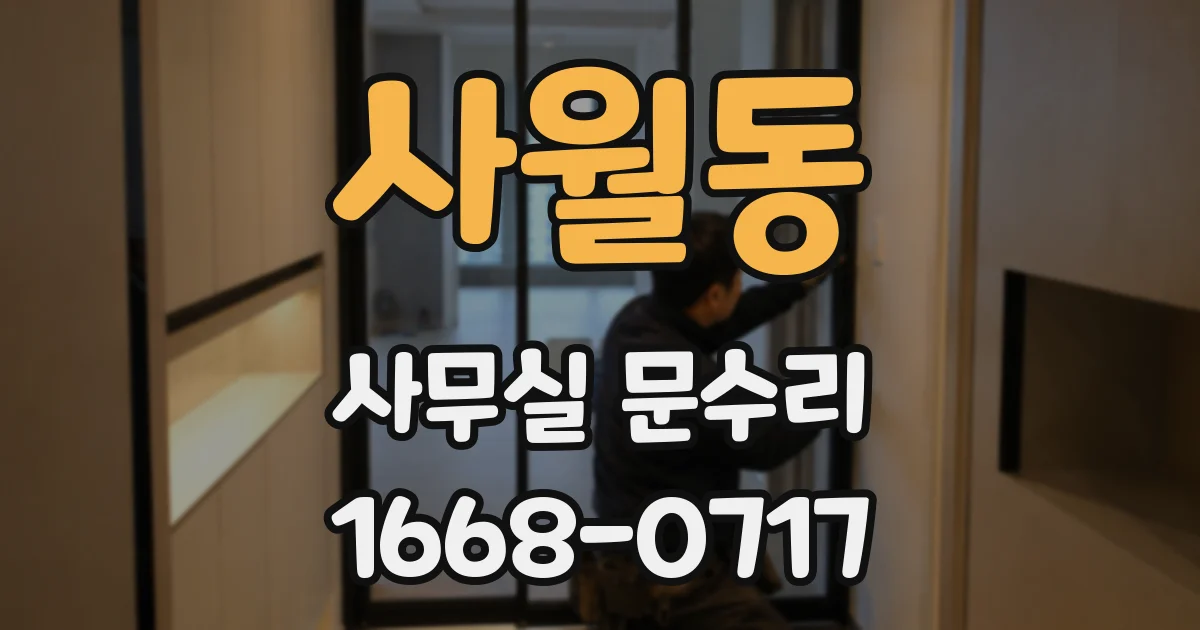 사월동 사무실 문수리