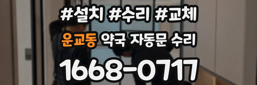 운교동 약국 자동문 수리
