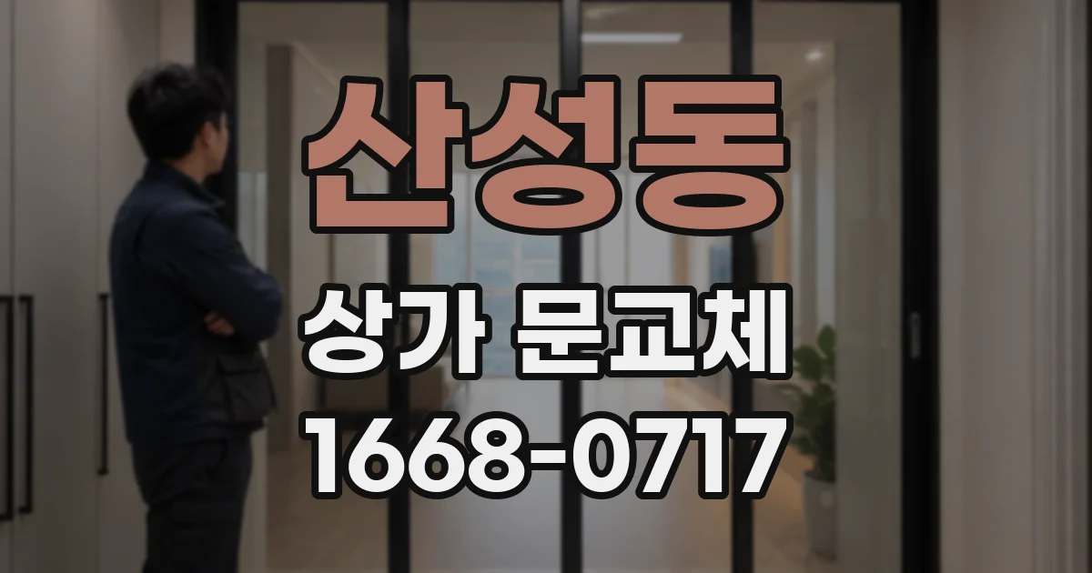 산성동 상가 문교체