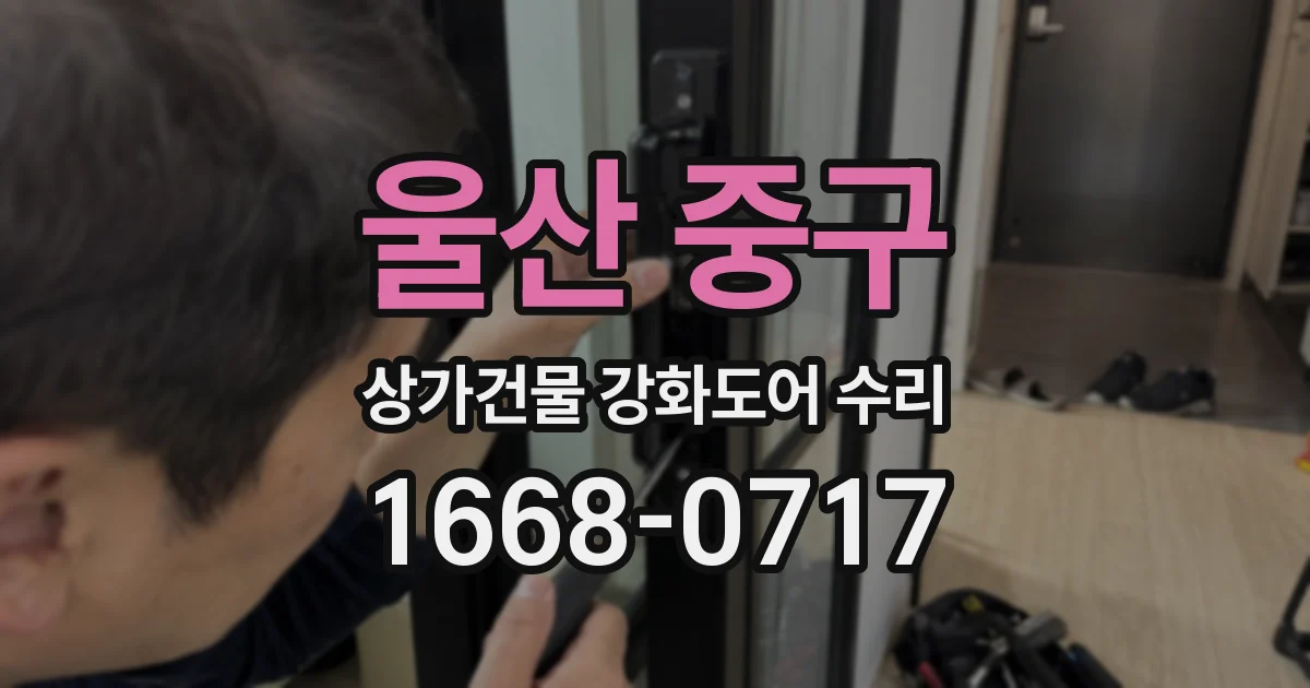 울산 중구 상가건물 강화도어 수리