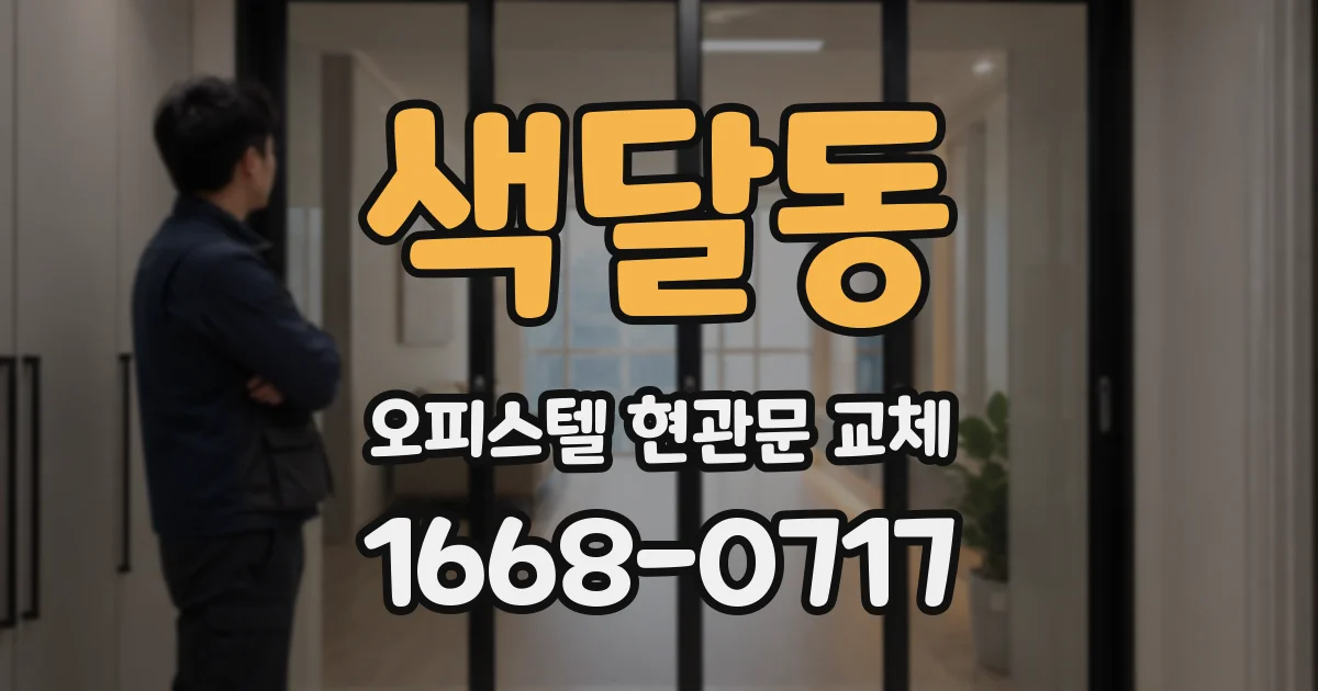 색달동 오피스텔 현관문 교체