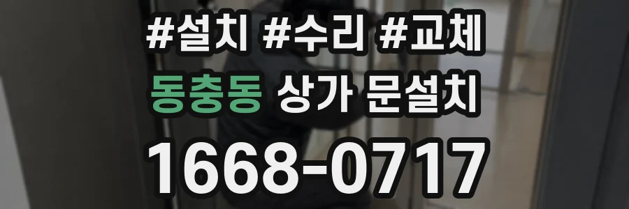 동충동 상가 문설치