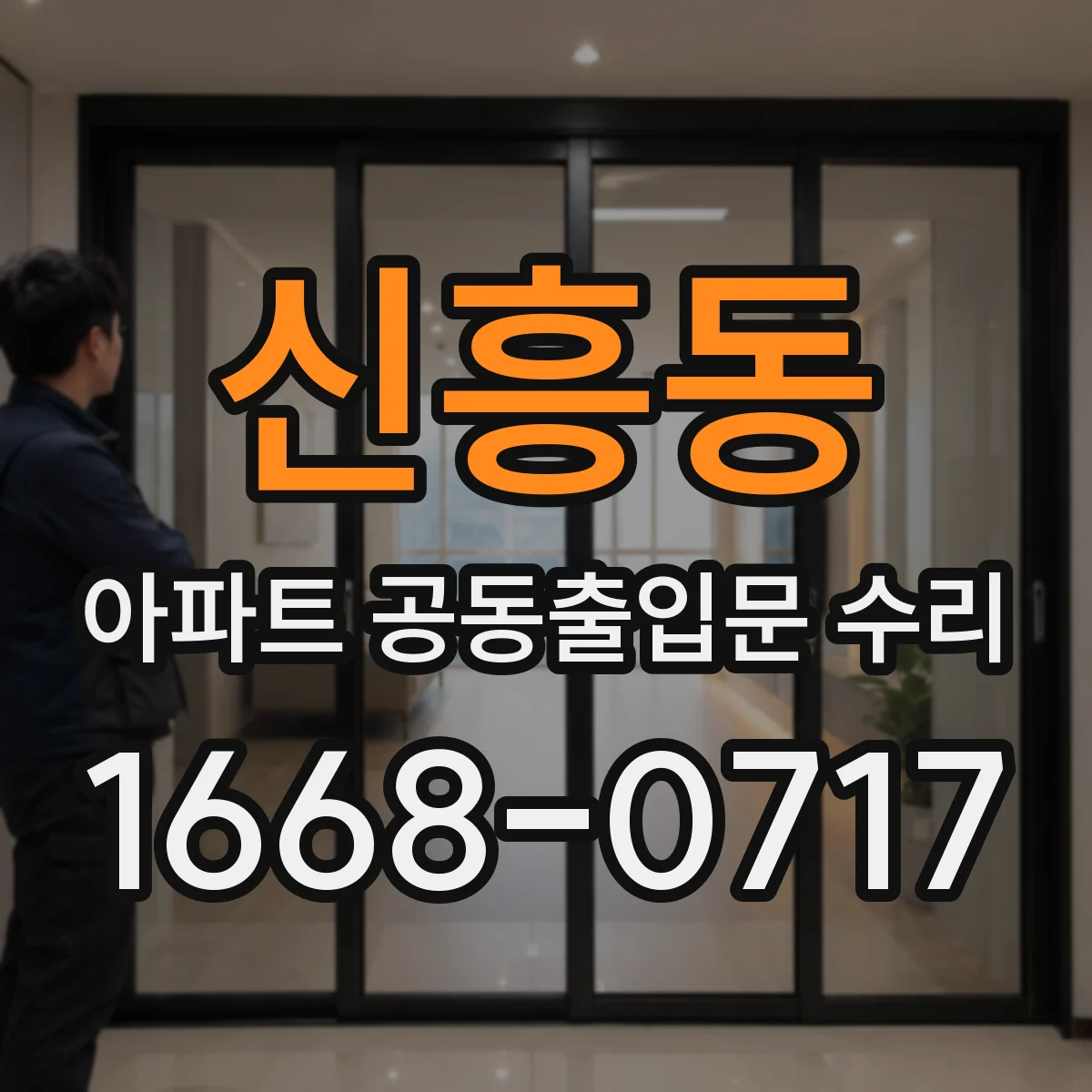 신흥동 아파트 공동출입문 수리