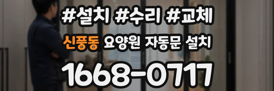 신풍동 요양원 자동문 설치