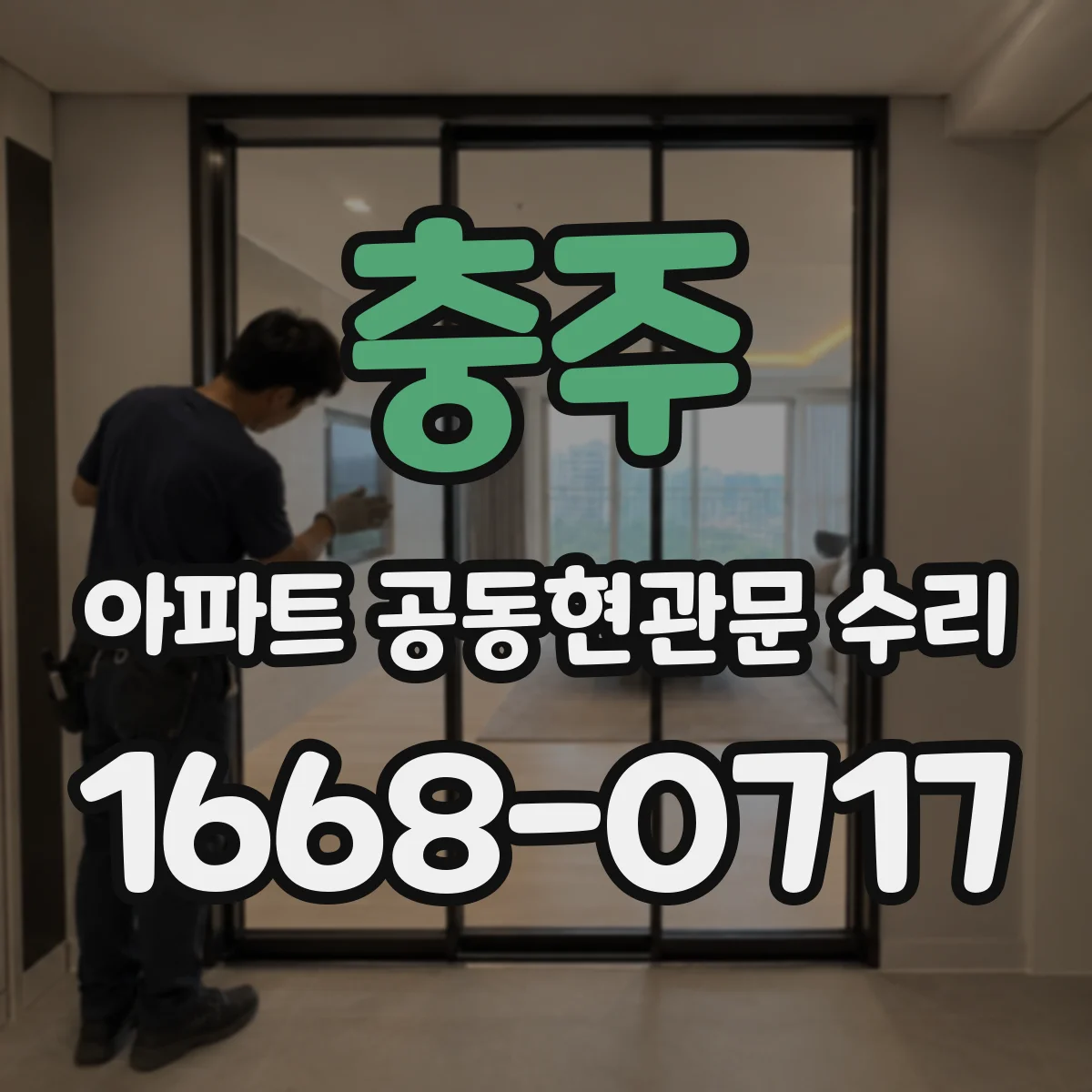 충주 아파트 공동현관문 수리