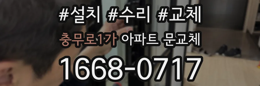 충무로1가 아파트 문교체