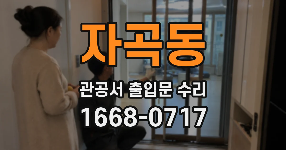 자곡동 관공서 출입문 수리