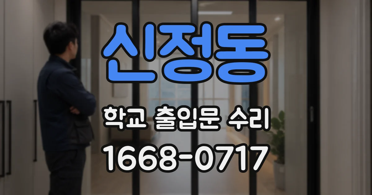 신정동 학교 출입문 수리