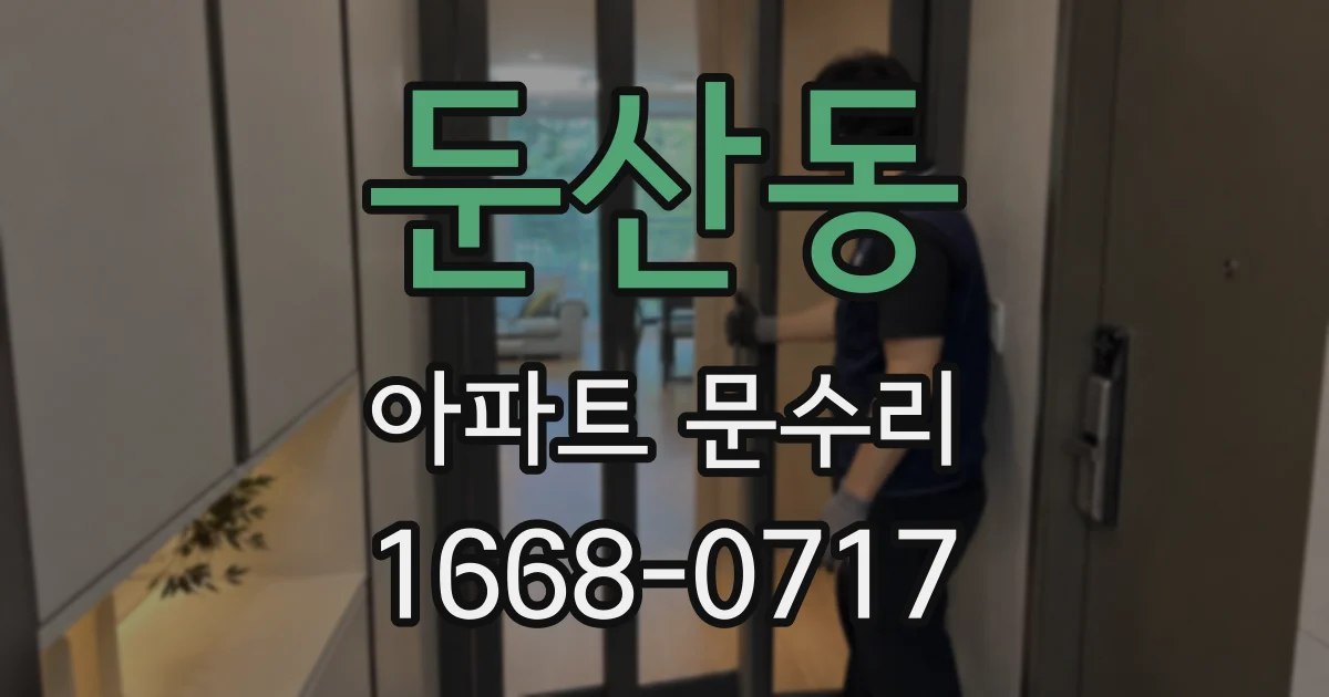 둔산동 아파트 문수리