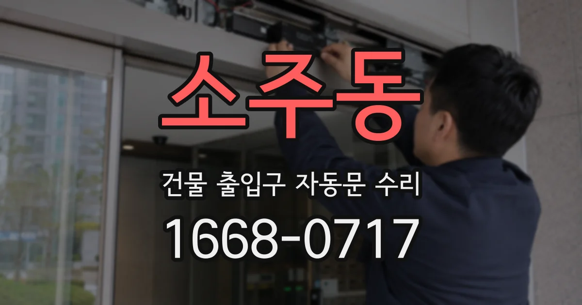 소주동 건물 출입구 자동문 수리