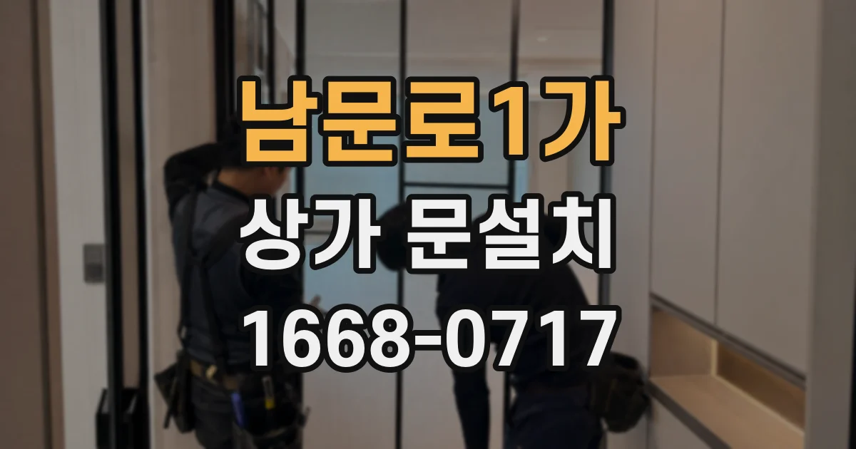 남문로1가 상가 문설치