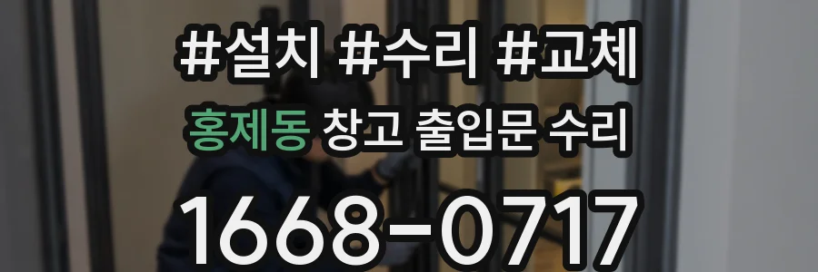홍제동 창고 출입문 수리