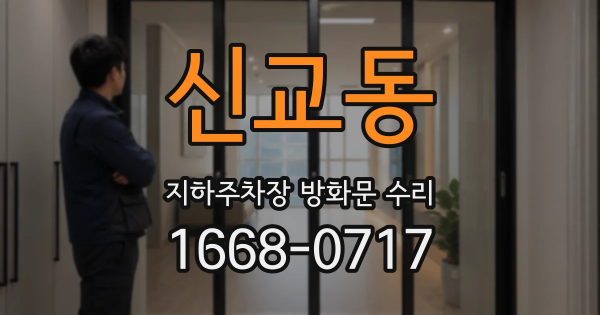 신교동 지하주차장 방화문 수리