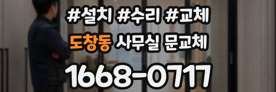 도창동 사무실 문교체