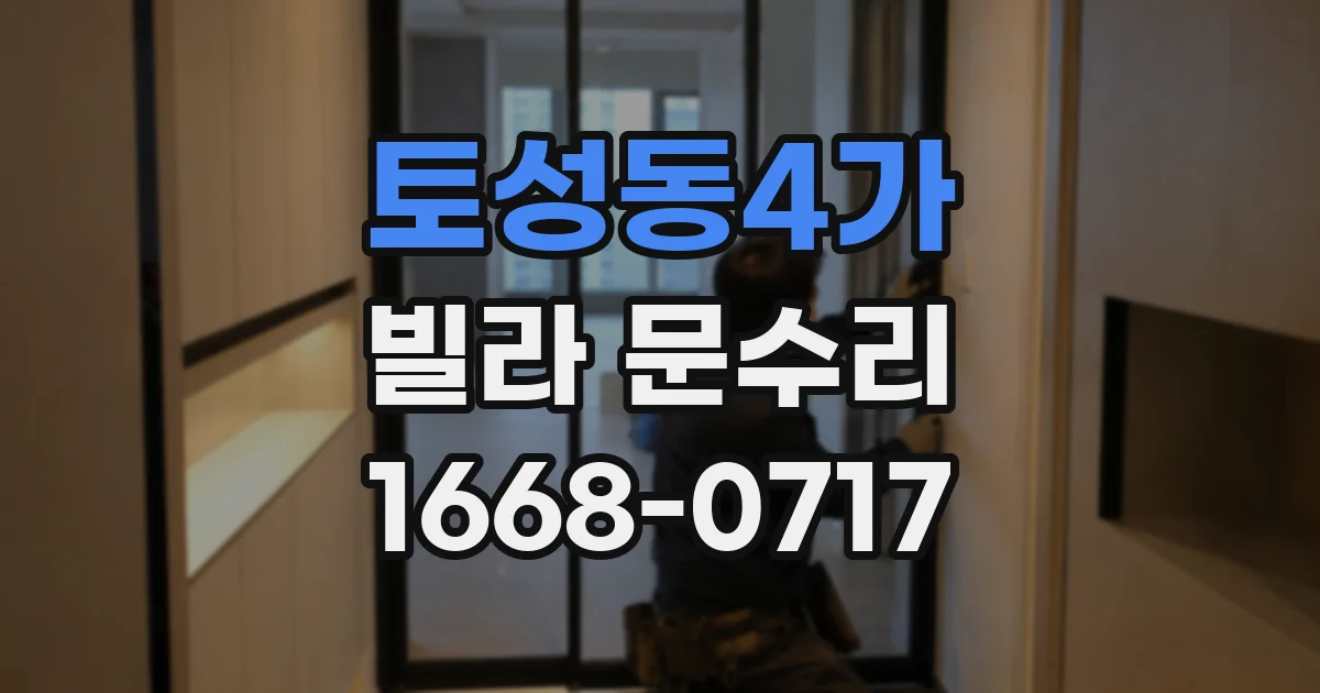 토성동4가 빌라 문수리