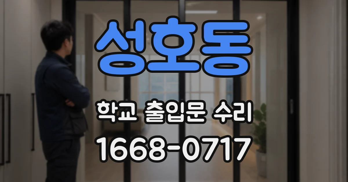 성호동 학교 출입문 수리