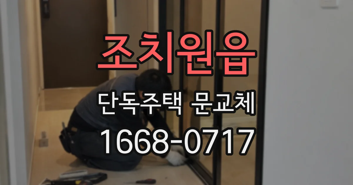조치원읍 단독주택 문교체