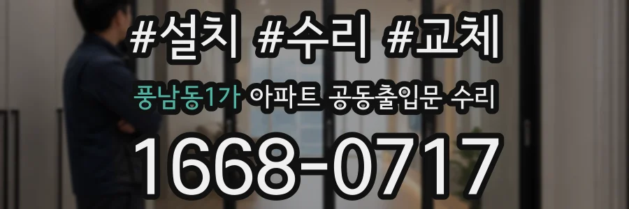 풍남동1가 아파트 공동출입문 수리