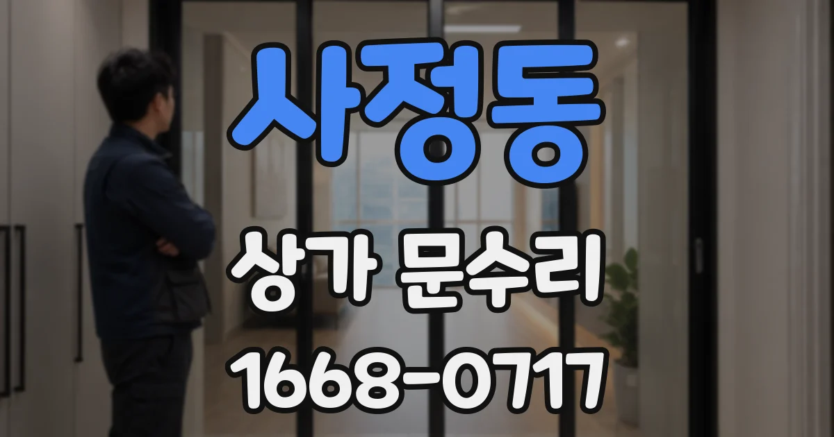 사정동 상가 문수리